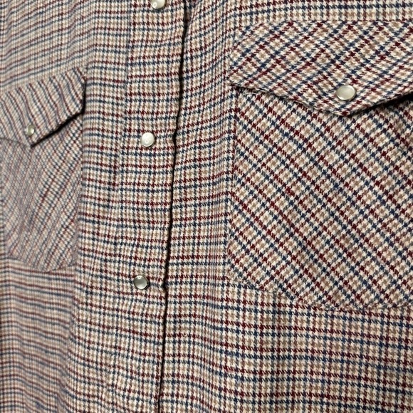 Woolrich XXL Mens‎ 100% Cotton Plaid Western Pearl Snap Long Sleeve Shirt - Picture 3 of 9